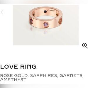 Cartier Rose Gold Ring with Diamond Detail